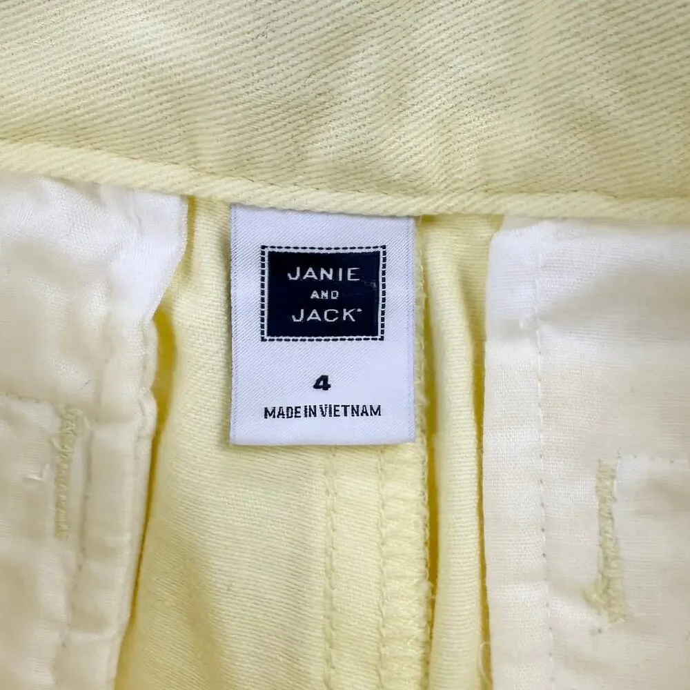 Janie and Jack Kids Chino Short Boys 4 Butter Yellow